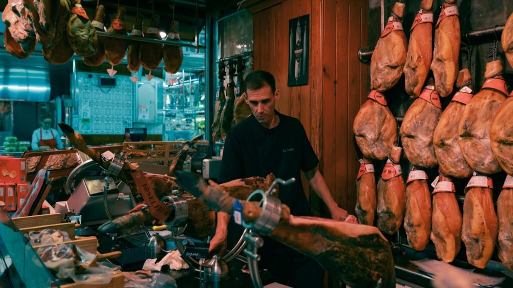 market stop selling spanish ham
